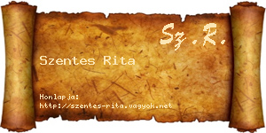 Szentes Rita névjegykártya